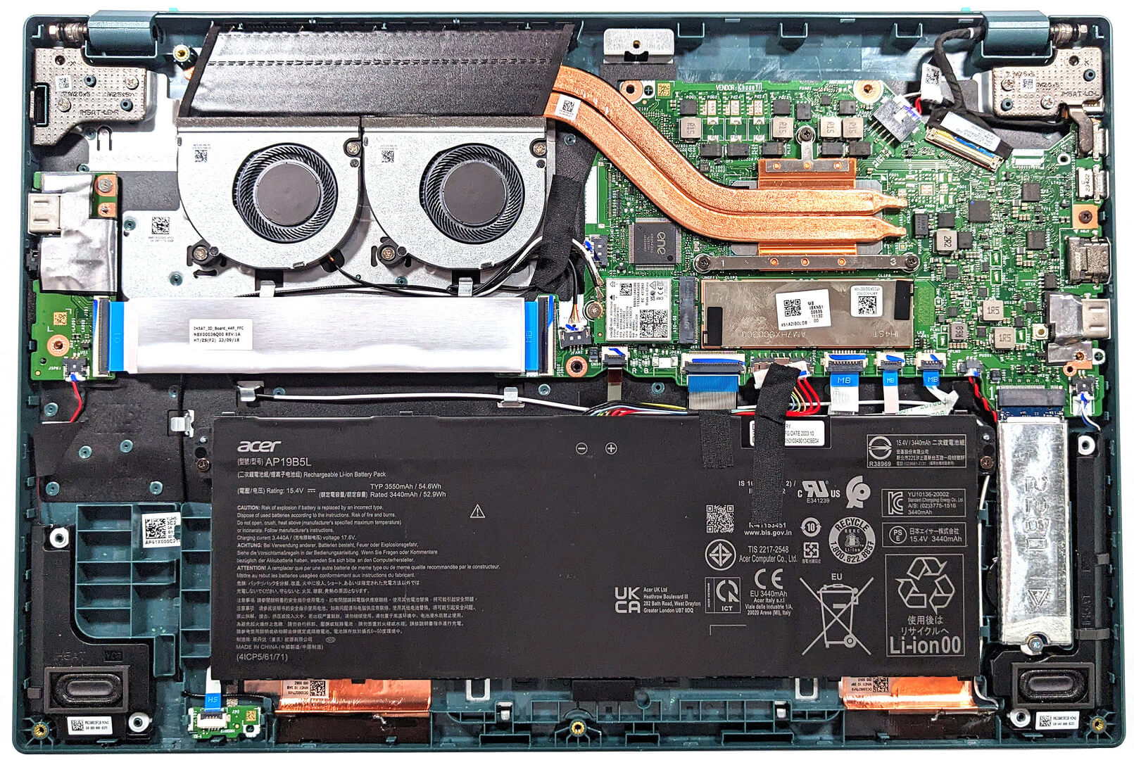 Internal Photo of Acer Aspire Vero 15 AV15-53P Fan original (ACER AV15-53P)